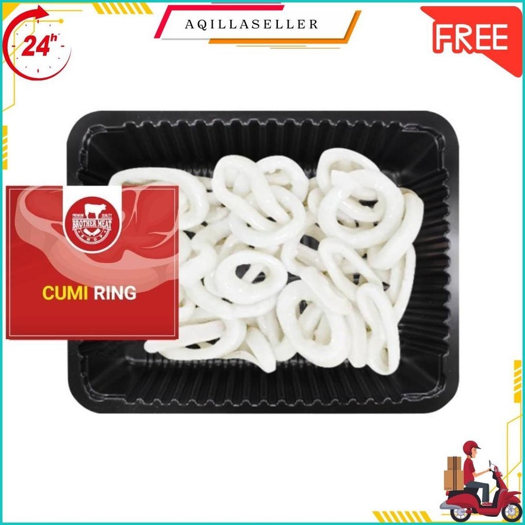 

Cumi Ring 1Kg Kupas Bersih / Calamari, Brothermeatshop Siap Kirim