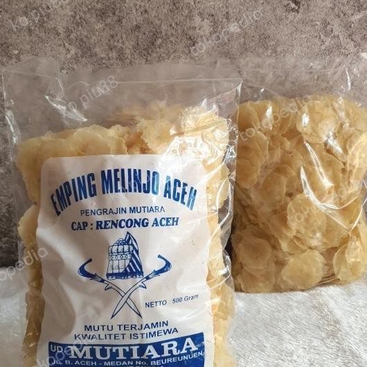 

Emping Melinjo Aceh Tipis Cap Dua Rencong Merek Adilla 500Gram