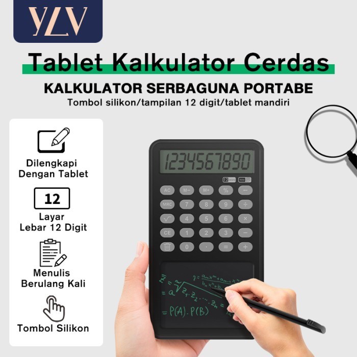 

Ready YLV Kalkulator Pintar 12 Digit Kalkulator Multifungsi Portabel