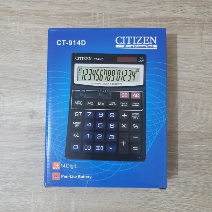 

Ready Kalkulator CITIZEN CT 914D 14 Digit Besar / Calculator CITIZEN CT 914D