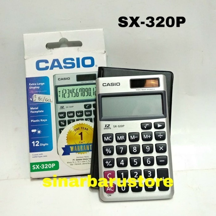 

Ready KALKULATOR/CALCULATOR SAKU "CASIO" SX-320P 12 DIGITS ORIGINAL MURAH