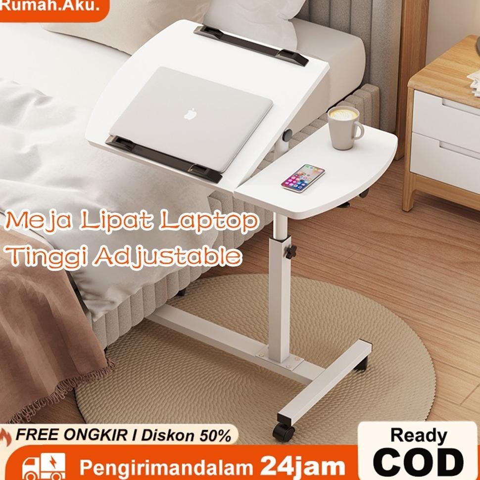 Meja Lipat Laptop Tinggi Adjustable  Meja kantor Portable Rotate Meja Kerja Belajar Minimalis