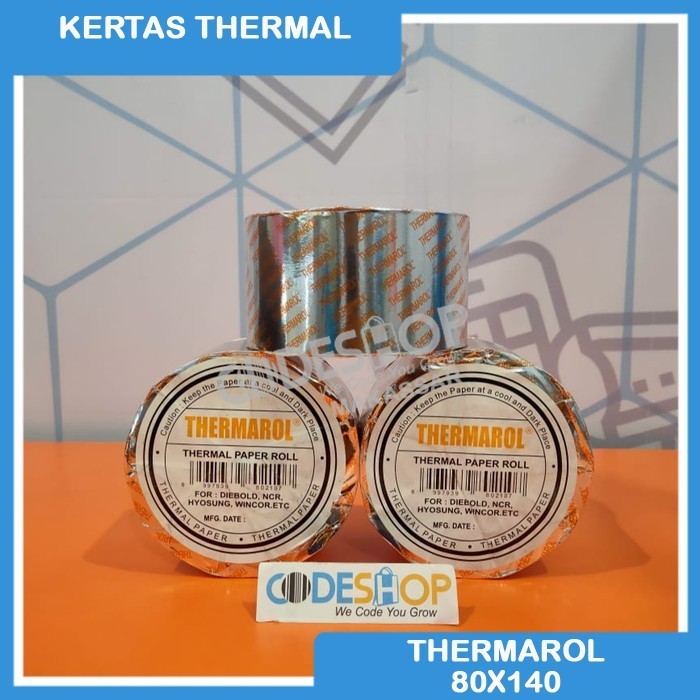 

KERTAS ROLL THERMAL 80 X 140 - 80X140 MM | MESIN ANTRIAN TIKET PARKIR MERK THERMAROL