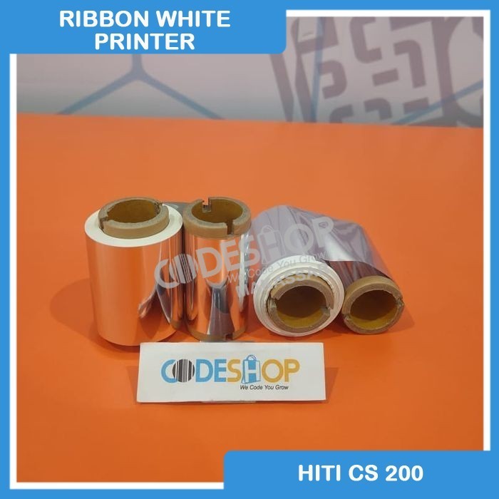RIBBON WHITE PRINTER HITI CS 200 - TINTA PUTIH RESIN K 1000 PRINT