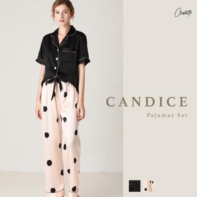 CHARLOTTE - Piyama baju tidur celana panjang Candice H32S