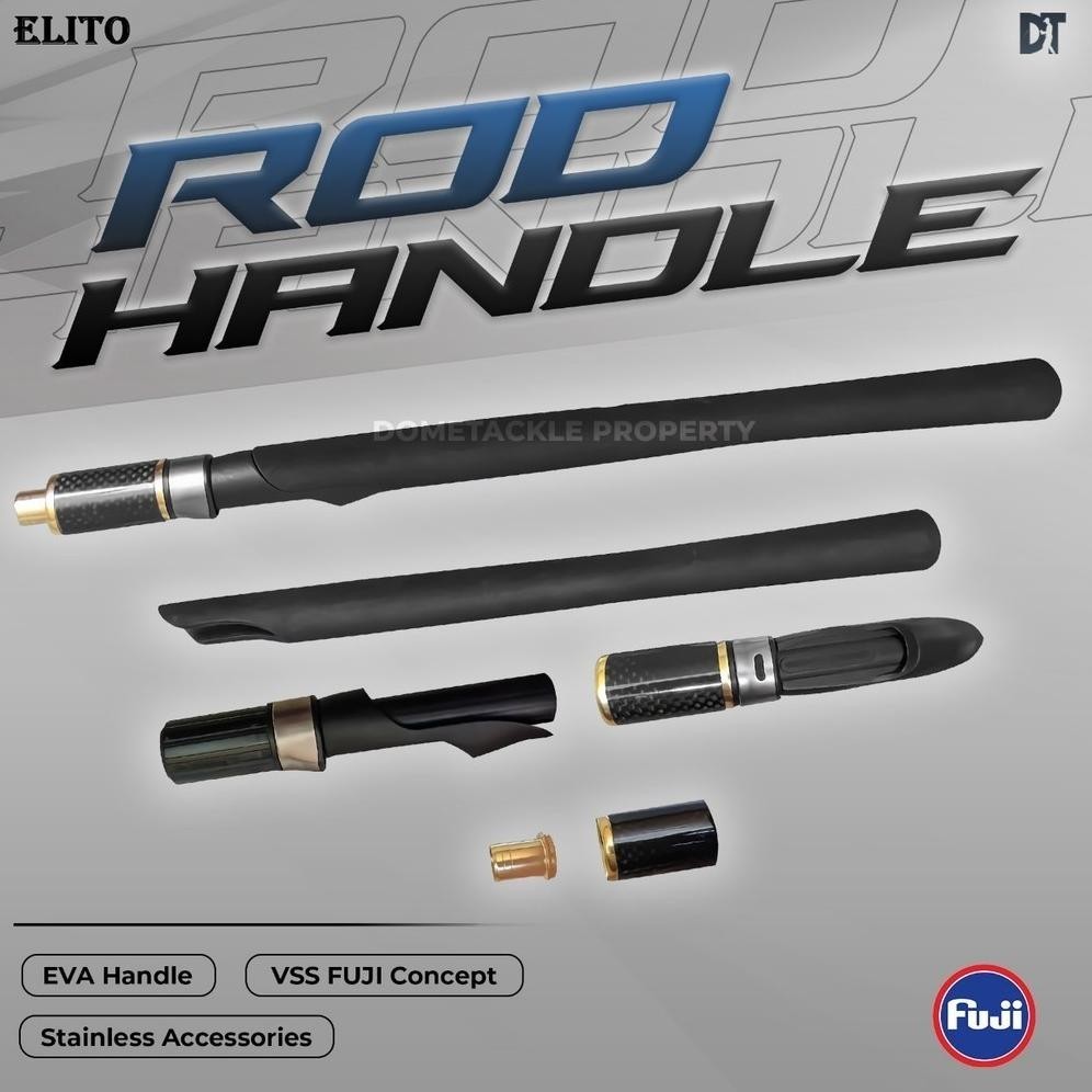 LO - Handle Rod Reel Seat Fuji 40 cm Busa Eva Handel VSS Stainless Gagang Set Joran Pancing