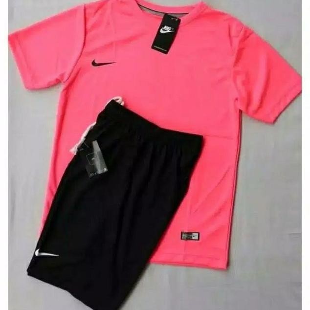 Setelan Jersey Futsal Polos Pink Unisex Pria Wanita Dan Kids Baju Bola Gym Basket Badminton Bulutang