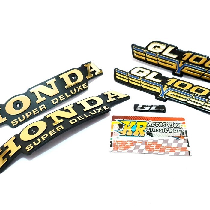 Emblem Tangki Gl 100 + Box Aki Gl 100 Garuda + Speedometer Gl 100 Set