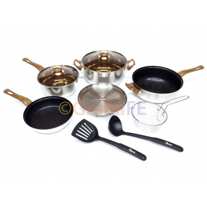 Oxone Panci Wajan Set Stainless Steel - Basic Cookware Set Ox-911