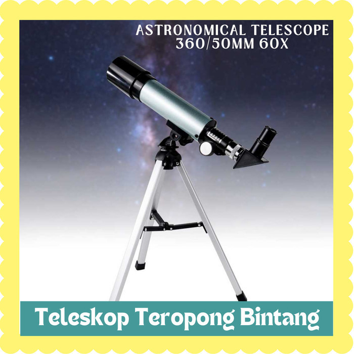 Telescope Teropong Bintang 360/50Mm Teleskop 60X Optical Zoom