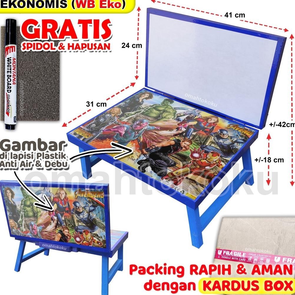 

rwe-45 meja belajar plus papan tulis lipat karakter anak minimalis gratis spidol dan penghapus 30x40x24 Lengkap 1 Set banyak pilihan model dan motif dengan whiteboard atau tanpa white board Berkualitas