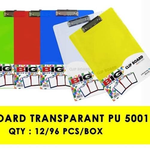 

*#*#*#*#] CLIP BOARD BIG PU 5001 TRANSPARAN- PAPAN JALAN/PAPAN UJIAN/PAPAN DADA