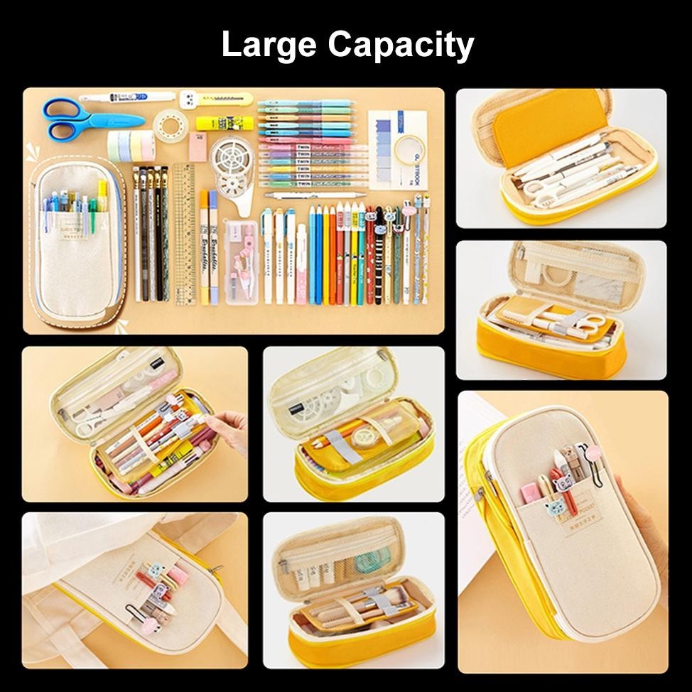 

Cuci Gudang SeamiArt Kawaii Flexible Macaron Multifunction 2 Layers Pencil Case Pen Bag Tas pensil Kantong pen Premium