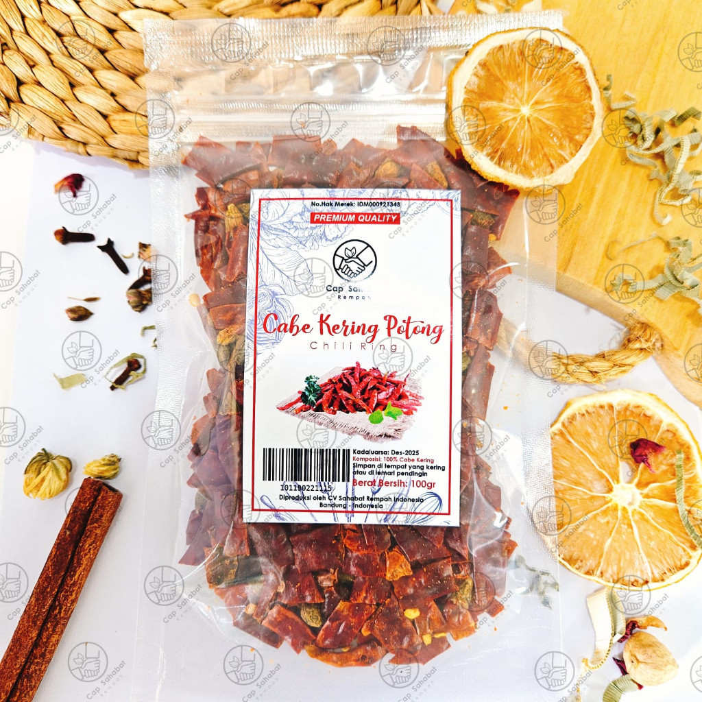 

50gr Cabe Kering Potong / Cabe Ring / Chili Ring / JSR / 100% PREMIUM QUALITY