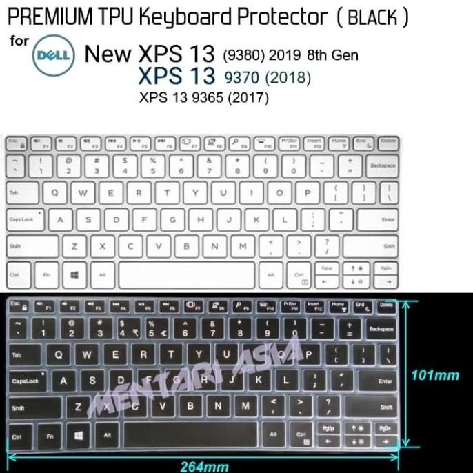 Keyboard Protector DELL XPS 13 9370 9380 - PREMIUM TPU BLACK