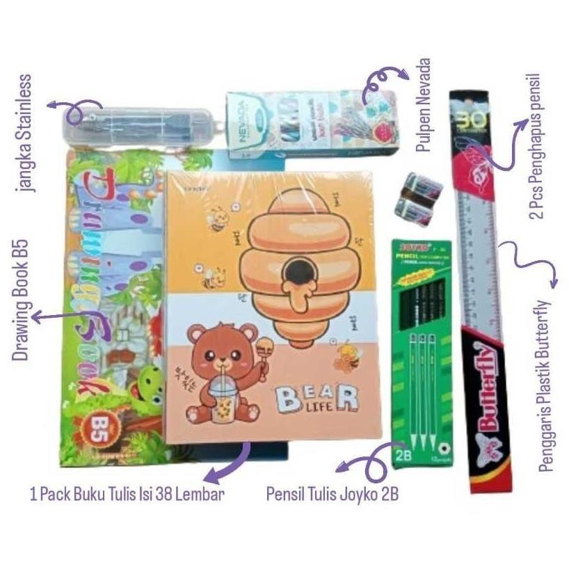 

PJ24 1 PAKET PERLENGKAPAN ALAT SEKOLAH Termurah