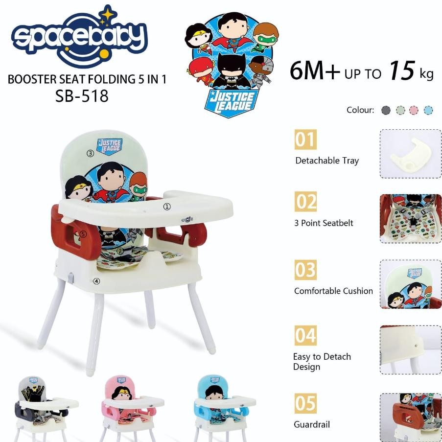 fb-4 KURSI MAKAN BAYI/BOOSTER SEAT SPACE BABY SB-518 - SUGAR BABY BEBE SMART TEMPAT DUDUK MAKAN BAYI