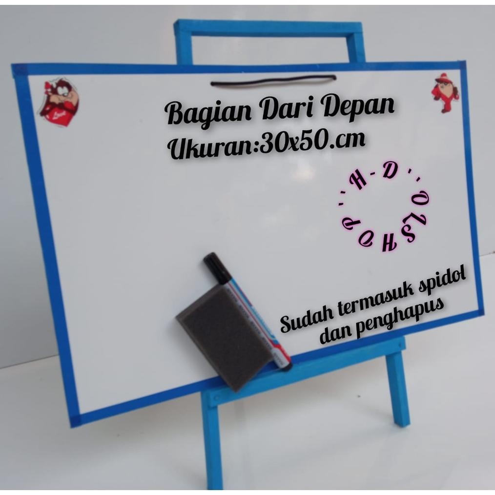 

tg-342 papan tulis anak white board dengan penyangga karakter ukuran 30x50 Berkualitas