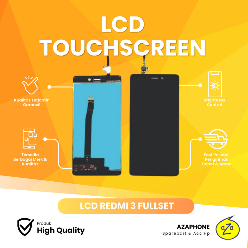 LCD FULLSET REDMI 3 / REDMI 3S / REDMI 3 PRO WHITE / BLACK / GOLD