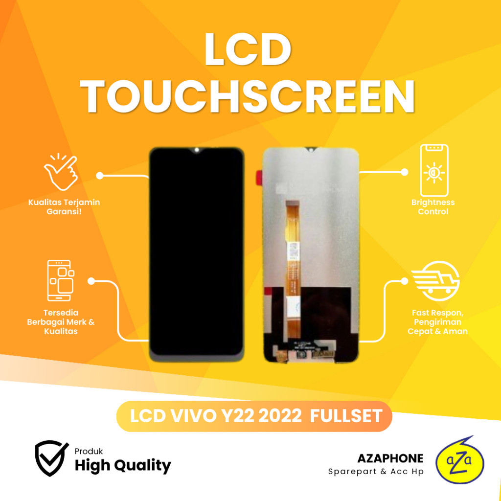 Lcd Vivo Y22 2022 / Vivo Y22S / Vivo V2207 Black Fullset +Touchscreen