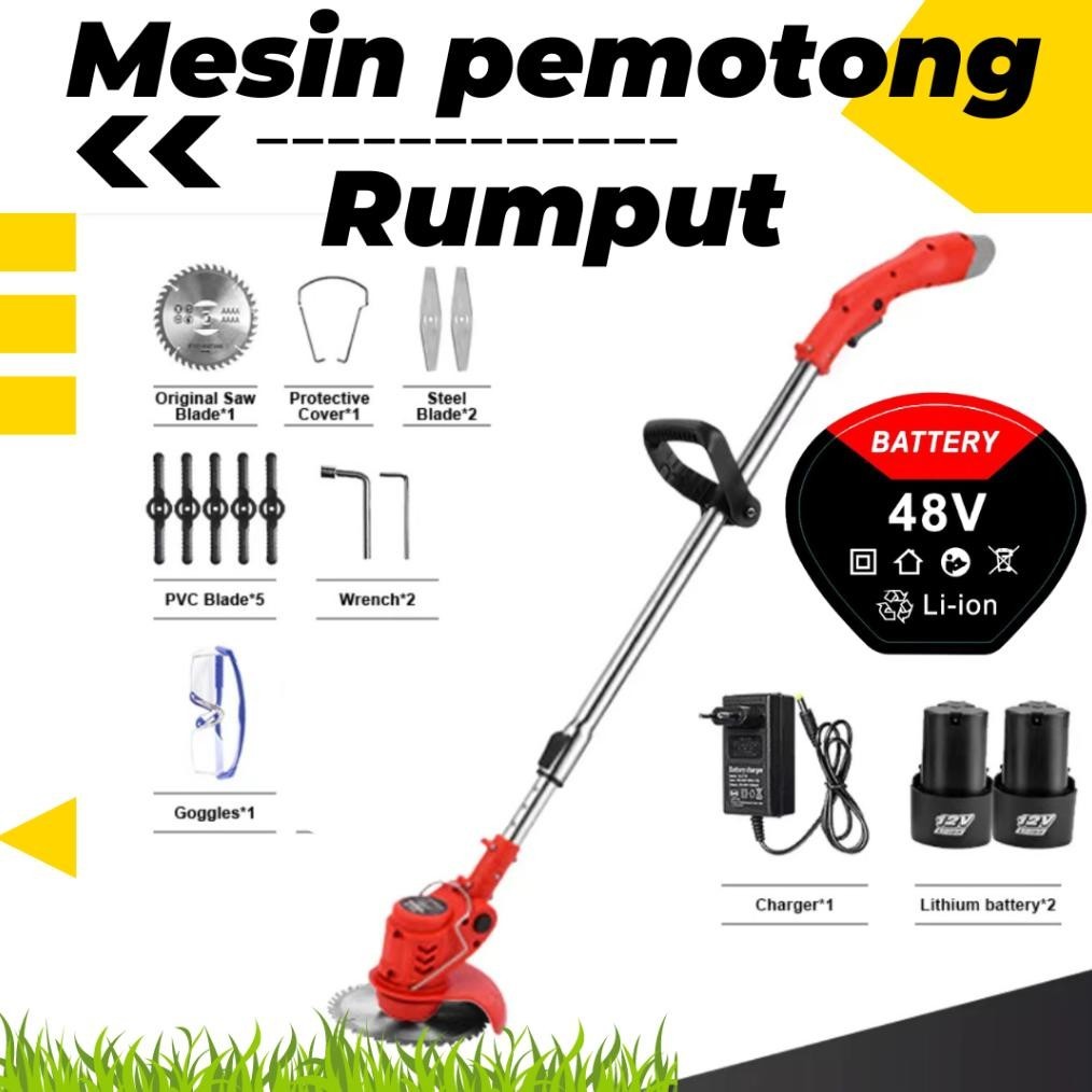 Mesin Pemotong Rumput Batrai Mesin Pemotong Rumput Listrik 48VF Pemotong Rumput Elektrik Mesin Porta