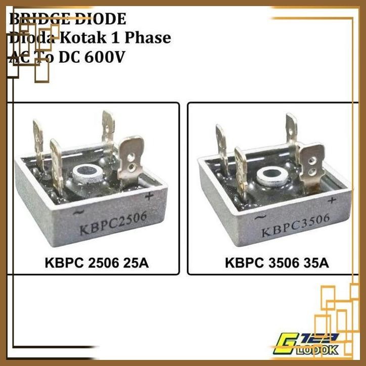 [GLD] Dioda Diode Bridge Jembatan Rectifier KBPC2506 3506 25 35A 600V Taiwan