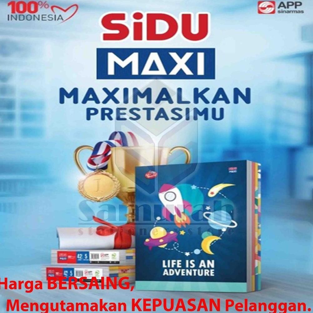 

Ori Buku Tulis Sidu Maxi 42 Lembar / Buku Campus Besar Isi 42 Lbr Ukuran Boxy B5 Campus / 1 Pak - 5 Buku