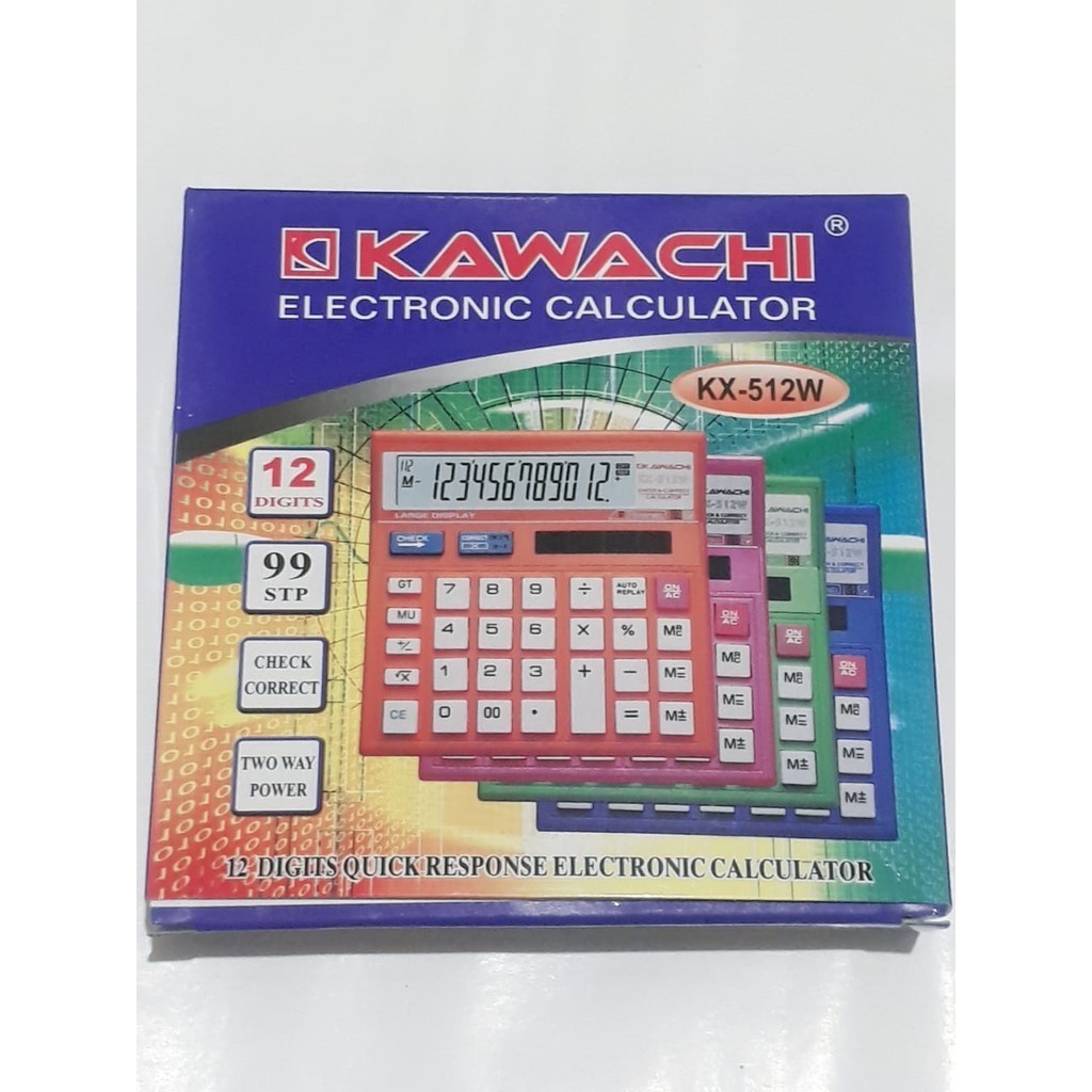 

KALKULATOR DAGANG KAWACHI KX-512W 12 DIGIT CHECK AND CORRECT-KALKULATOR KANTOR