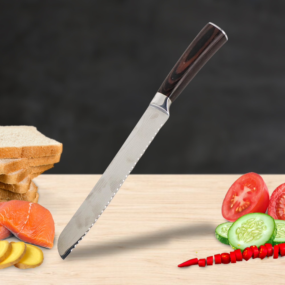 Pisau Dapur Stainless Steel Chef Damascus Pattern