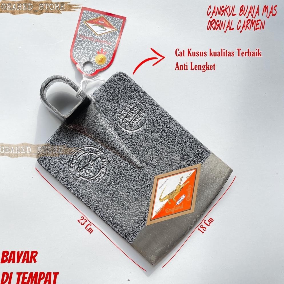 Cangkul Pacul Buaya Mas Carmen Export Quality / Pacul Sawah Anti Lengket / Cangkul Kebu - Bahan Mate