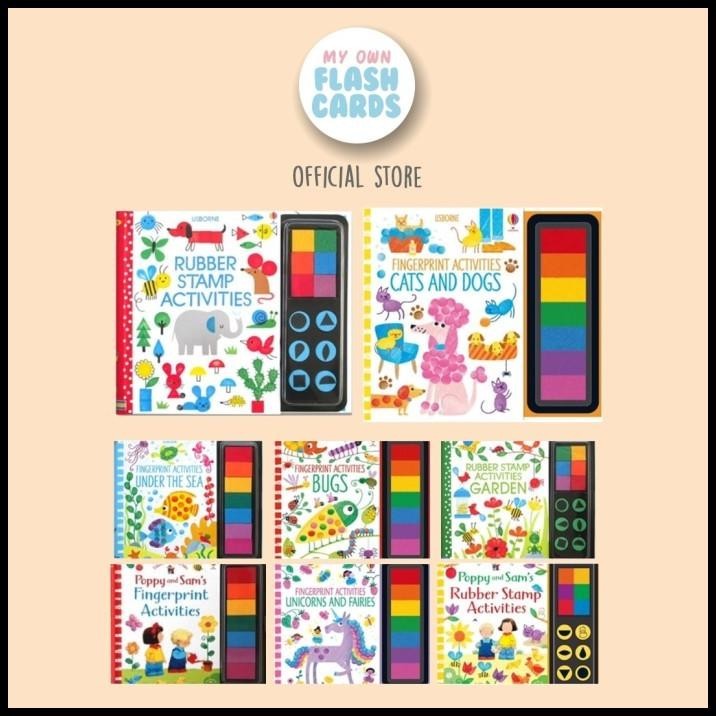 

Usborne Fingerprint And Rubber Stamp Activity Book Buku Impor Anak Toy