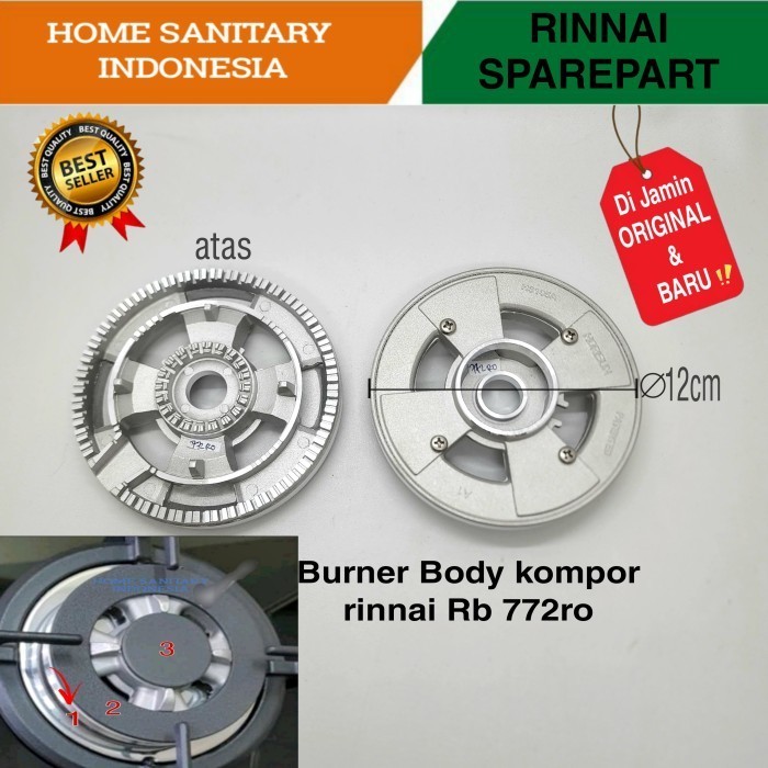 BURNER BODY RINNAI KOMPOR TANAM RINNAI RB 772RO ORIGINAL