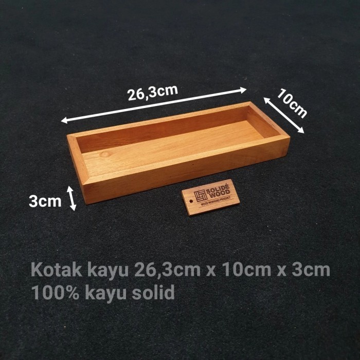 

Sale Kotak Kayu 26Cm X 10Cm X 3Cm Tempat Pulpen Pensil Sendok Organizer