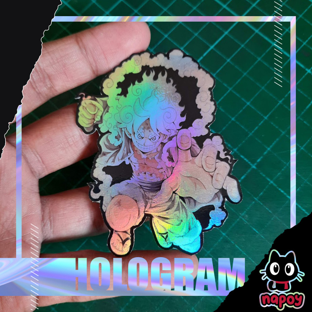 

Stiker Hologram Anime One Piece Gear 5 Luffy Premium