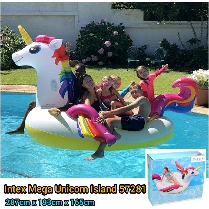 Intex 57281 Pelampung Renang Mega Unicorn - Ban Renang Jumbo Dewasa