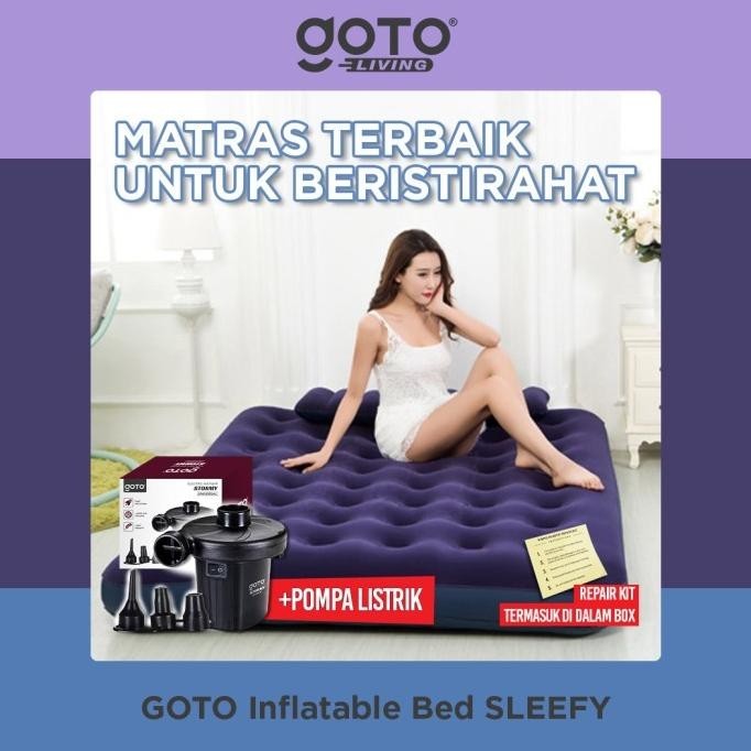Goto Sleefy Matras Tidur Kasur Angin Pompa Tiup Double Air Bed