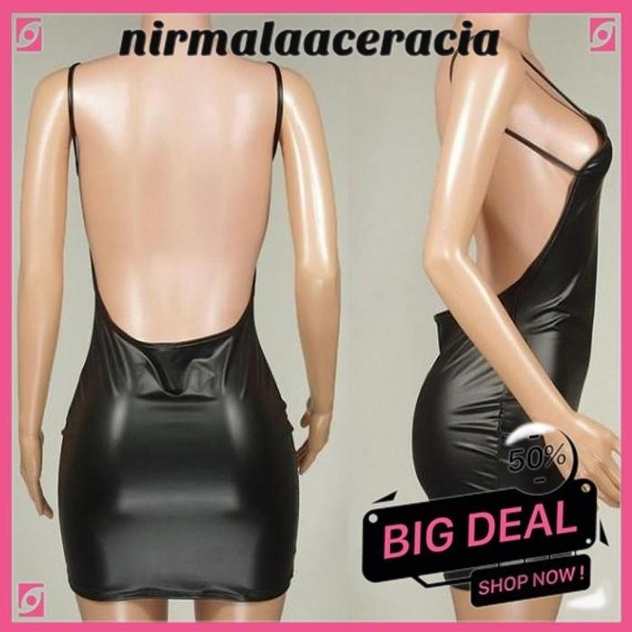 LINGEIRE SEKSI KULIT BACKLESS MINI DRESS CLUBBING MODEL EROPA AMERIKA NIRMALA ACERACIA MODERN 