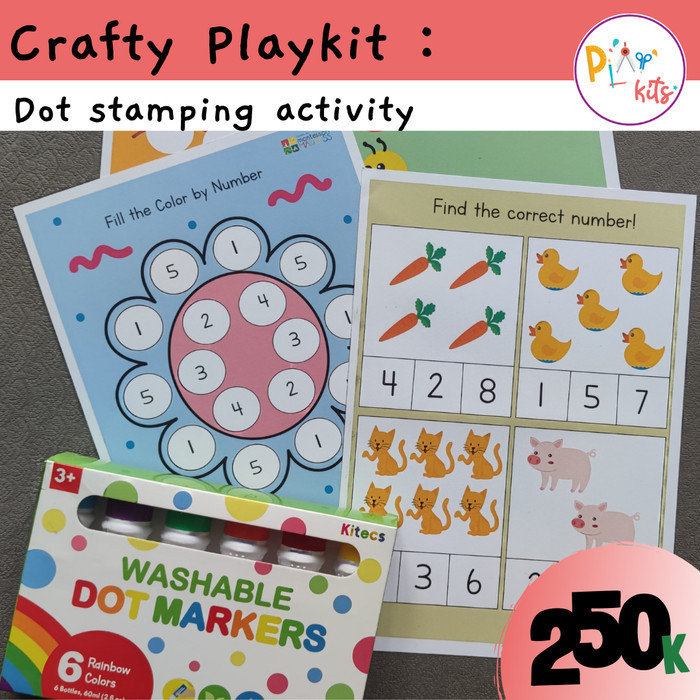 

Dot stamping marker activity set.