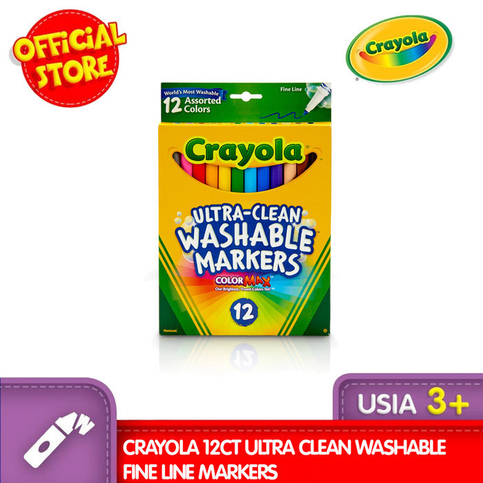 

CRAYOLA 12ct Ultra Clean Washable Fine Line Markers