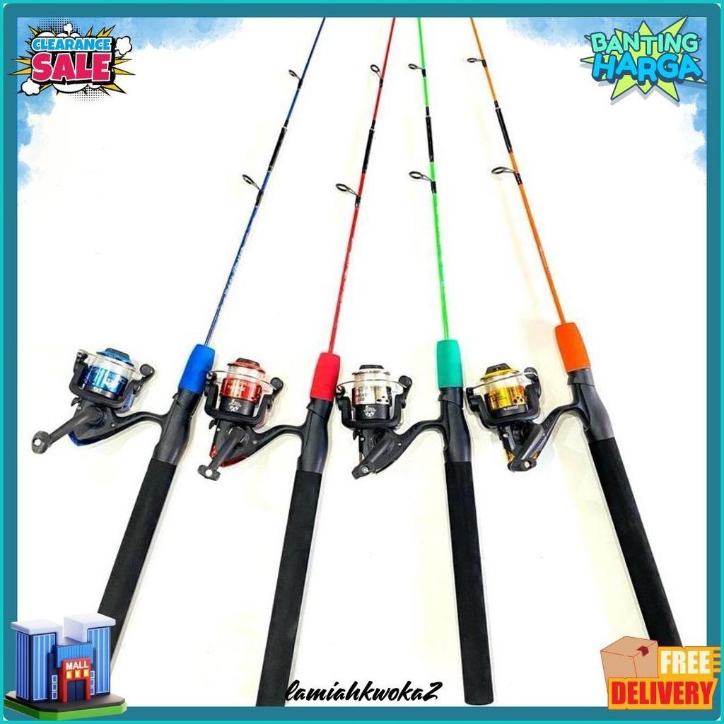 Joran Set Murah / Pancing Ikan / Pancing Udang ( Free Senar ) (Murmer)
