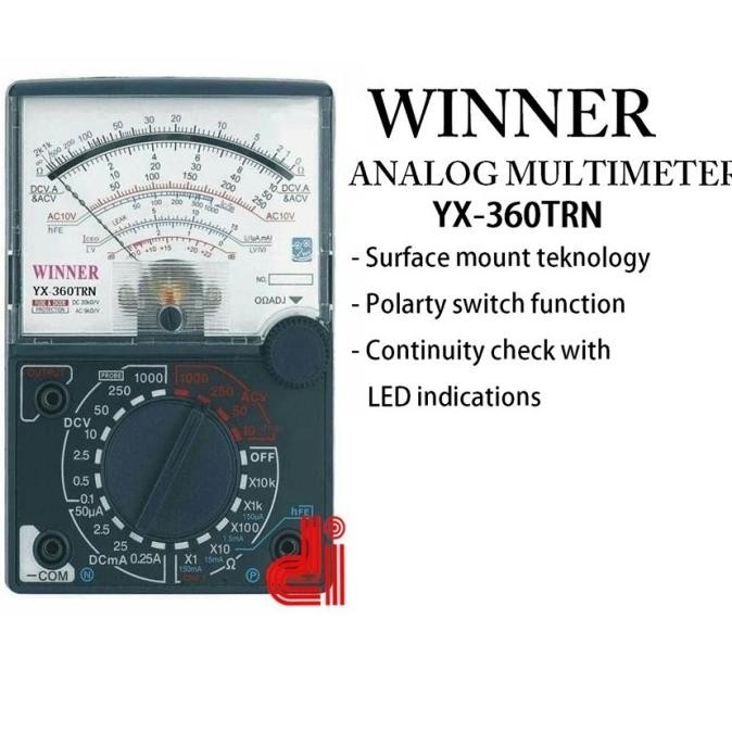 Winner Multitester Multimeter Multi Meter Avometer Analog YX 360TRN