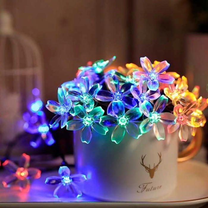 Lampu Hias Dekorasi Taman Bentuk Bunga Led Waterproof Tenaga Surya Gratis Ongkir