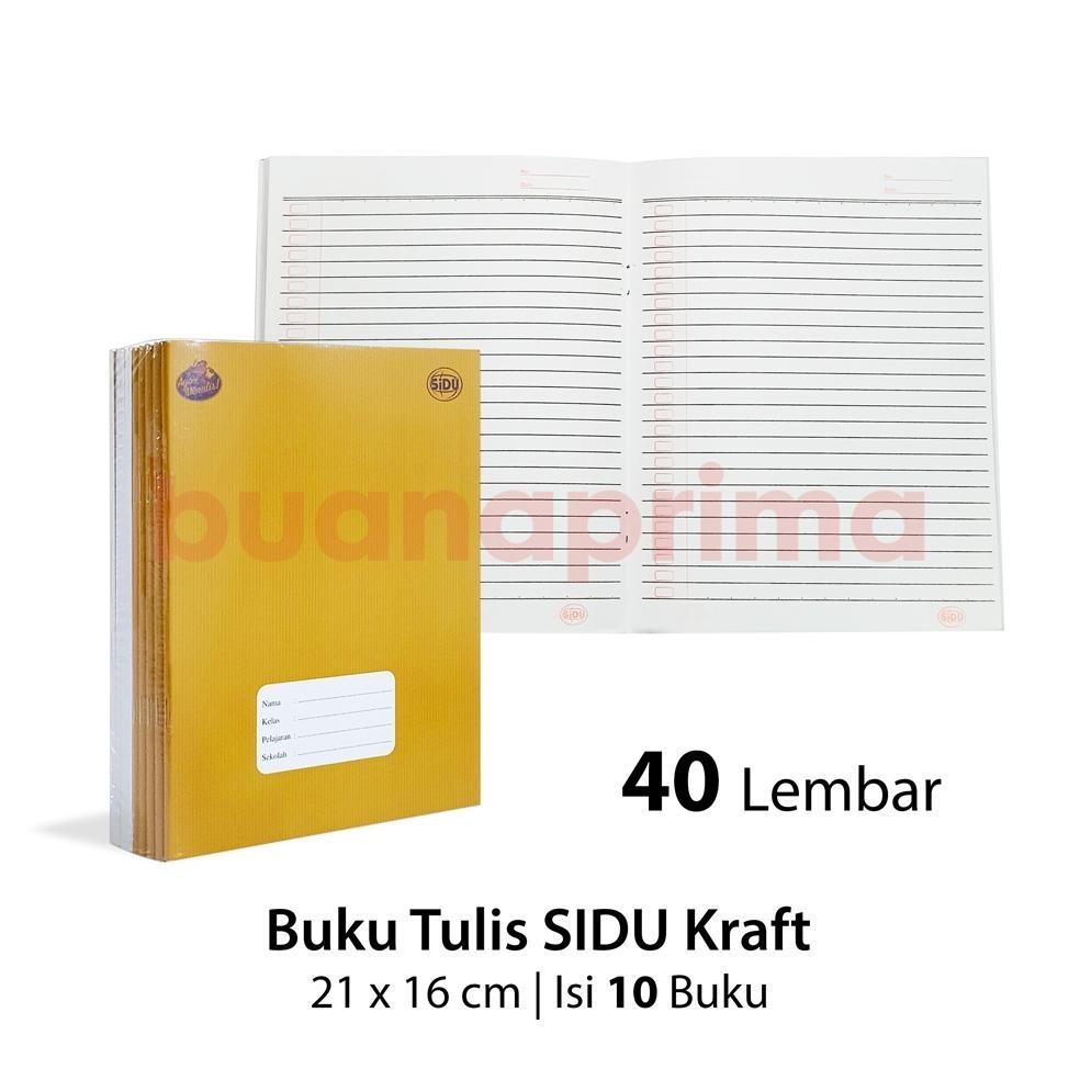 

Buku Tulis Pendek Kraft SIDU 40 Lembar isi 10 Buku Cover Coklat Kraft Sinar Dunia Notebook Catatan Sekolah A5 Kwarto BIG SALE