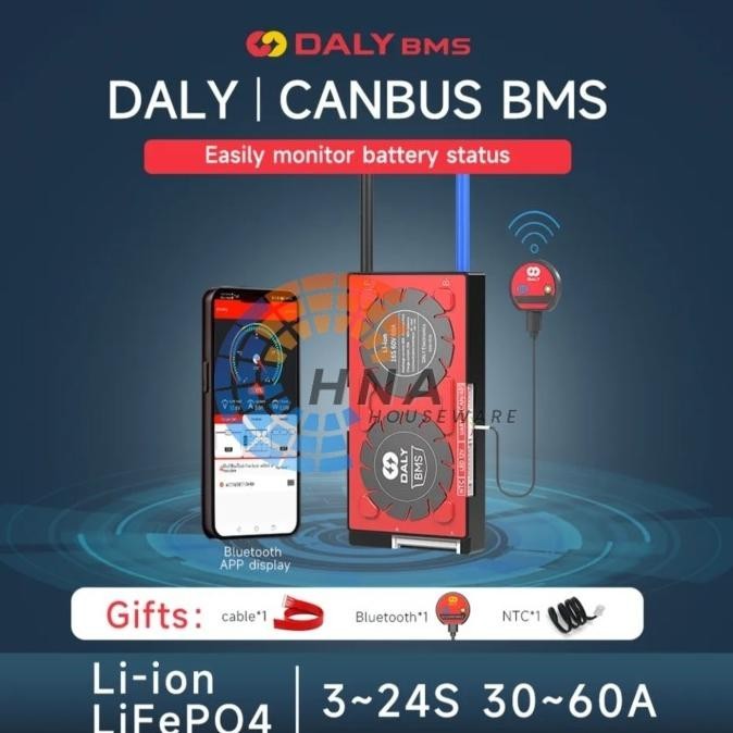 BMS Daly 15S 48V 16S 51V 20S 60V 24S 72V 60A dan 100A Ada