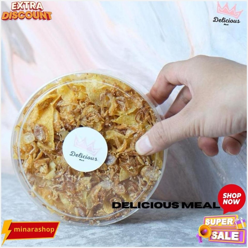 

Keripik Kentang Bawang Ebi Toples Bulat Delicious Meal Cod