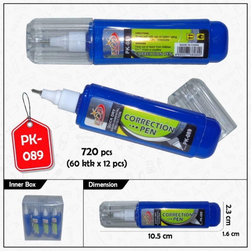 

Correction Pen esco / Tip-x murah