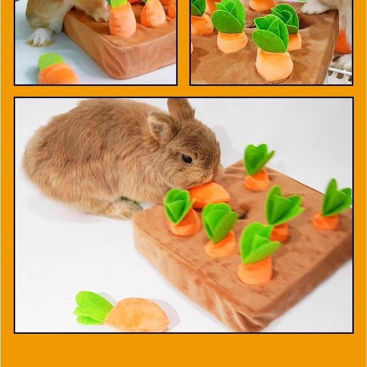 Rabbit Pulling Radishes Molar Bite Toy Guinea Pig Cat Dog Training Toys