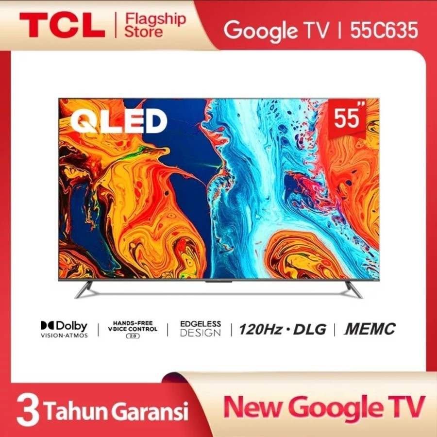 TCL QLED 55C635 GOOGLE TV SMART Android TV 4K 55 inch 55in C635