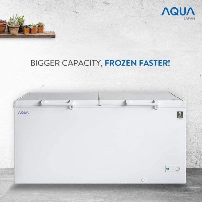 Box Chest Freezer 550 Liter Ukuran Besar 500 Liter Besar Aqua AQF-550 AQF550