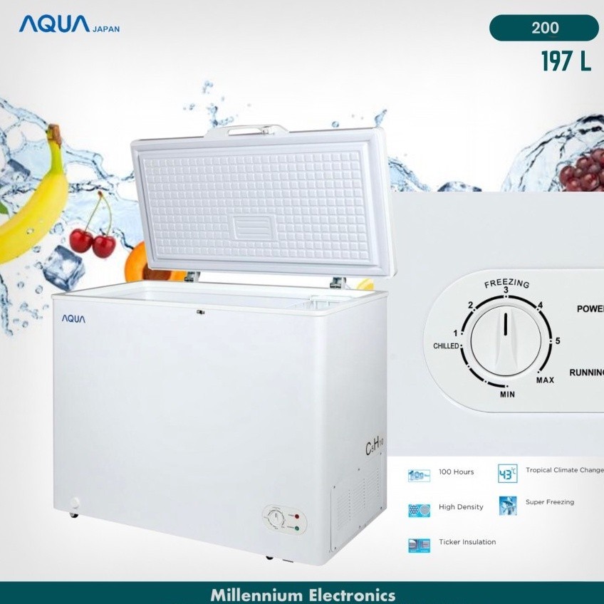 Freezer Box AQUA AQF-200 (W) Kapasitas 200 Liter Chest Freezer